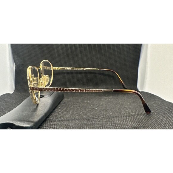 Vintage FENDI 80's Designer Gold Monogram Eyeglass Frame Mod FV 173 DEMO LENSES - Picture 14 of 15